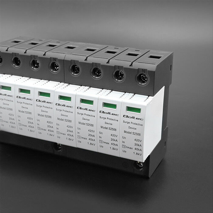 Prepäťová ochrana Qoltec 52588 AC 4-pólová , 40kA , T2/C , 420V