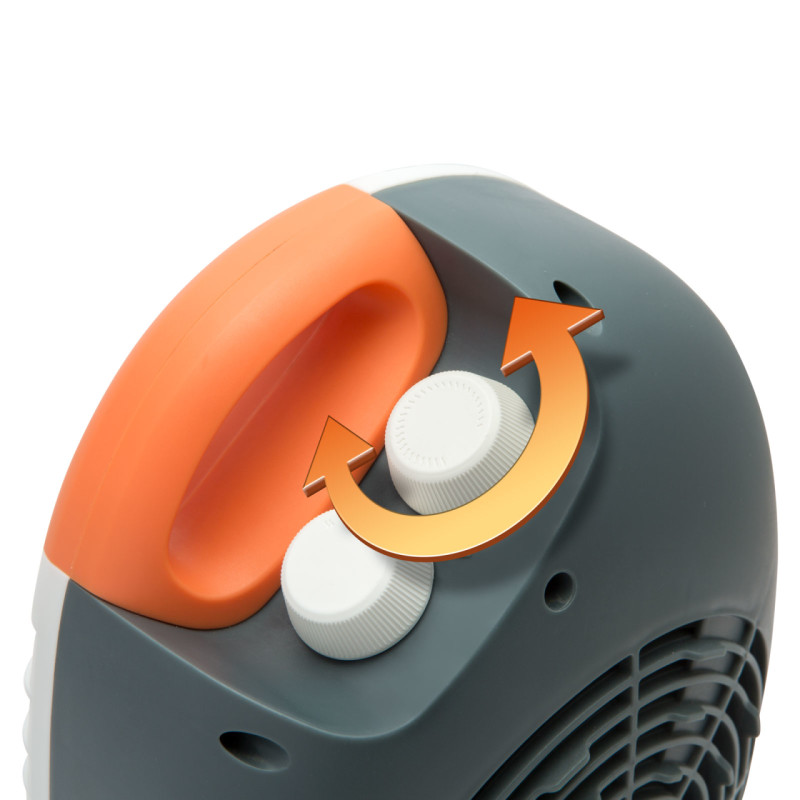 Multifunkčný ohrievač s ventilátorom bielo-oranžový 1800/2000W (51113A)