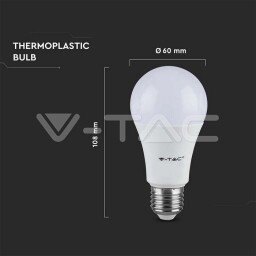 V-TAC LED žiarovka A60 8,5W E27 806lm 3000K (SKU:217260) VT-2099