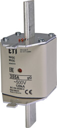 Nožová poistka ETI 004115104 NV3 C 355A gL/gG 500V