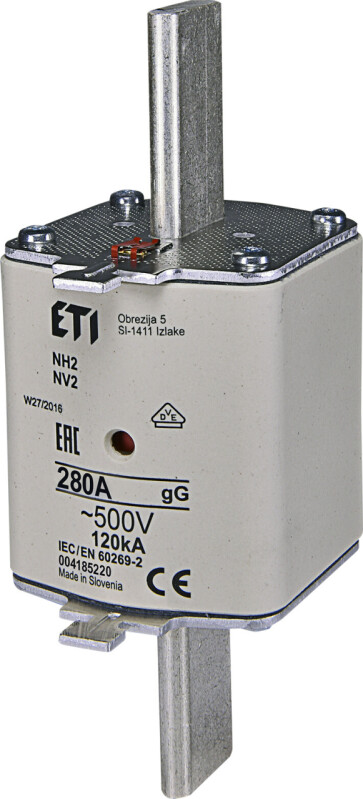Poistka nožová ETI 004114117 NV2/NH2 280A gL/gG 500V