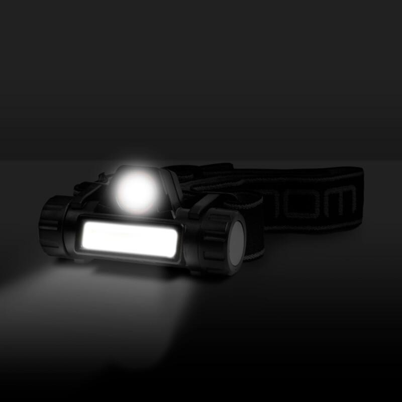 nabíjateľná čelovka COB+SMD LED 2-svetelné módy 120lm 18616B