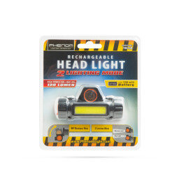 nabíjateľná čelovka COB+SMD LED 2-svetelné módy 120lm 18616B
