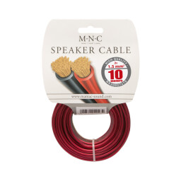 Reproduktorový kábel 2x 1,5 mm² 10m/bal. tranparentný/červený-čierny OXIGEN FREE (NX20027X10)