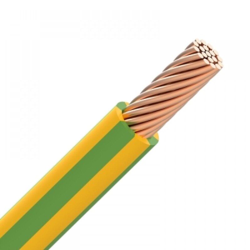 Vodič pevný H07V-R 1x25 mm² zeleno/žltá (CY)