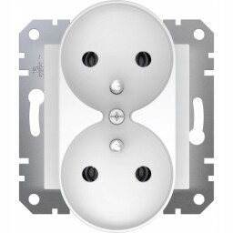 Asfora - EPH9810221 - 2-zásuvka 2x2P+E 16A/250V , PL , biela (bez rámčeka)