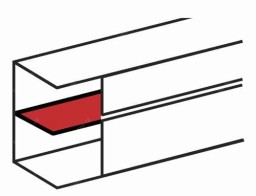 Deliaca prepážka DLP 10473 65mm 2m delená PVC biela