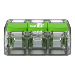 Bezskrutková krabicová svorka 221-423 s páčkami 3x 0,2-4,0mm² Green Range WAGO