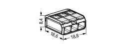 Bezskrutková krabicová svorka 221-483 s páčkami 3x 0,2-4,0mm² " Ex " - aplikácie WAGO