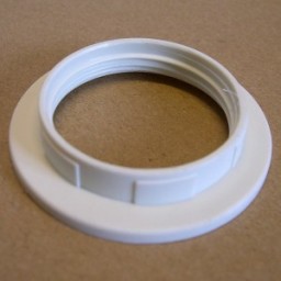 Plastová matica pre zaskrutkovanie na objímku E27 - biela