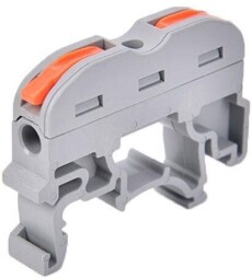 Bezskrutková krabicová svorka PCT-211 s páčkami , na DIN lištu , priama 2x1pól. 0,2-4,0mm² (L904R) KV-121