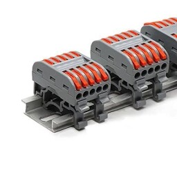 Bezskrutková krabicová svorka PCT-225D s páčkami , na DIN lištu , priama 2x5pól. 0,08-4,0mm² (L904Q) KV-223