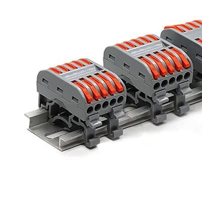 Bezskrutková krabicová svorka PCT-225D s páčkami , na DIN lištu , priama 2x5pól. 0,08-4,0mm² (L904Q) KV-223