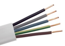 Kábel plochý YDYp(żo)-J 5x1,5 450/750V biely (CYKYLo,CYYpl)