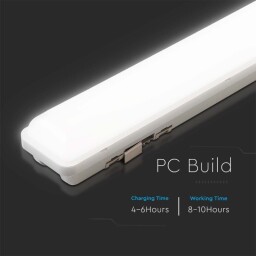 LED solárne lineárne svietidlo 120cm senzor pohybu/svetelný senzor-aut.zopnutie/vypnutie, ďiaľ.ovládanie CCT=3000-6000K (SKU: 6500) VT-120018