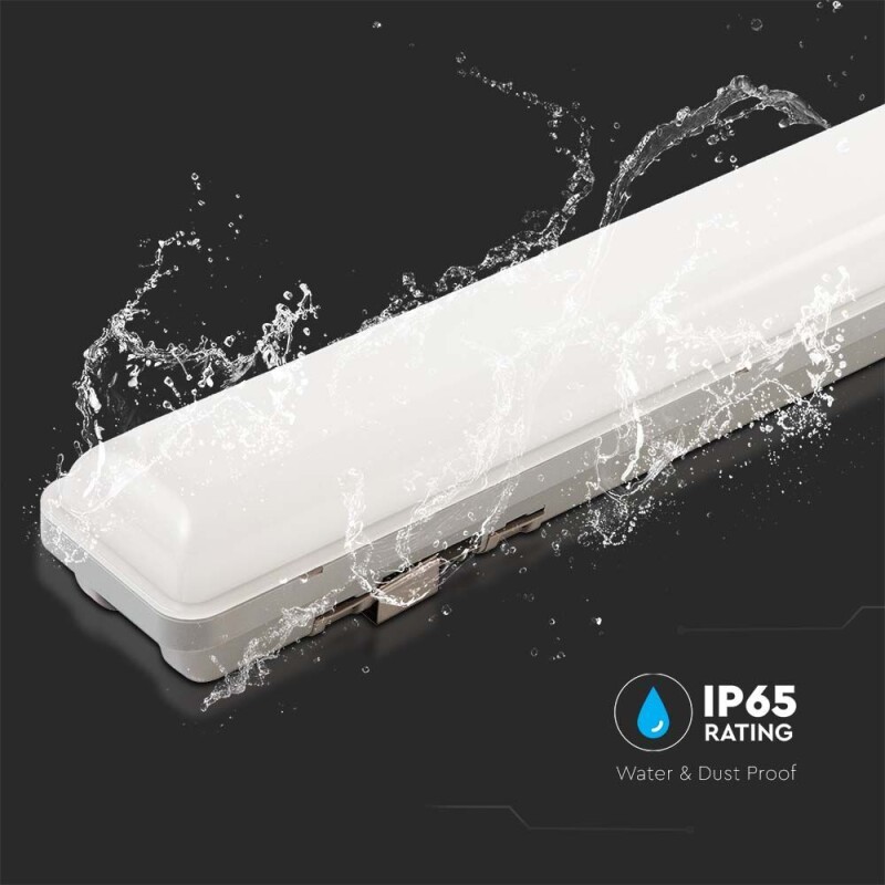 LED solárne lineárne svietidlo 120cm senzor pohybu/svetelný senzor-aut.zopnutie/vypnutie, ďiaľ.ovládanie CCT=3000-6000K (SKU: 6500) VT-120018