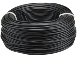 Vodič pevný H07V-U 1x1,5 mm² čierna 750V (CY) kruhy 100mt.