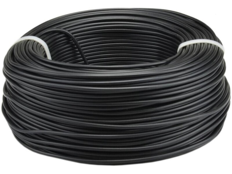 Vodič pevný H07V-U 1x1,5 mm² čierna 750V (CY) kruhy 100mt.