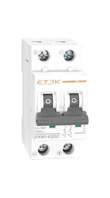 Istič ETEK EKM1-63DC-2C20 - 2-pólový C 20A 6000A 106027