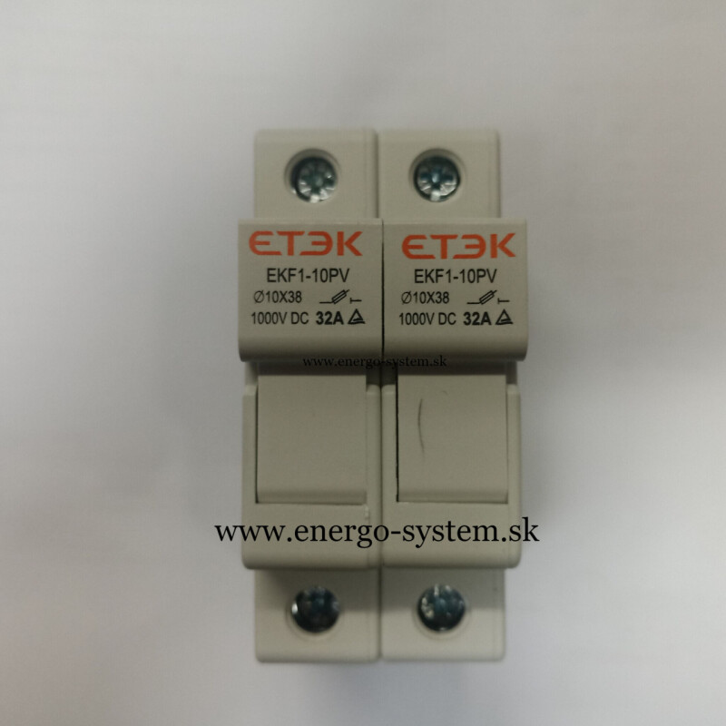 Poistkový odpínač ETEK EKF1-10PV-210 - 2-pólový 32A 1000VDC art.-nr.: 182009
