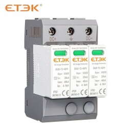Prepäťová ochrana ETEK EKU5-T2-40PV-3M1000 ,3-pólový , 40kA , C ,1000V ,pre fotovolt. aplikácie art.-nr. 175404