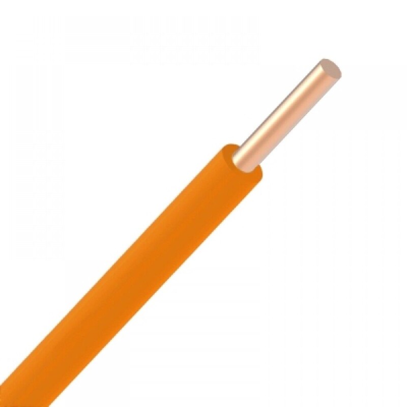 Vodič pevný H07V-U 1x1,5 mm² oranžový 750V (CY) kruhy 100mt.