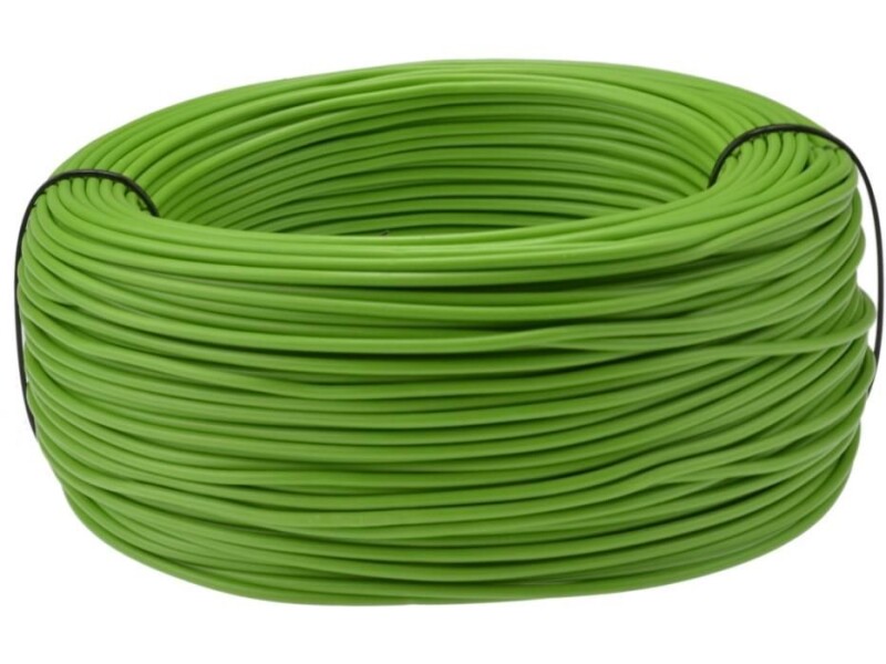 Vodič ohybný H05V-K 1x1 mm² zelená 300/500V (CYA) 100mt.