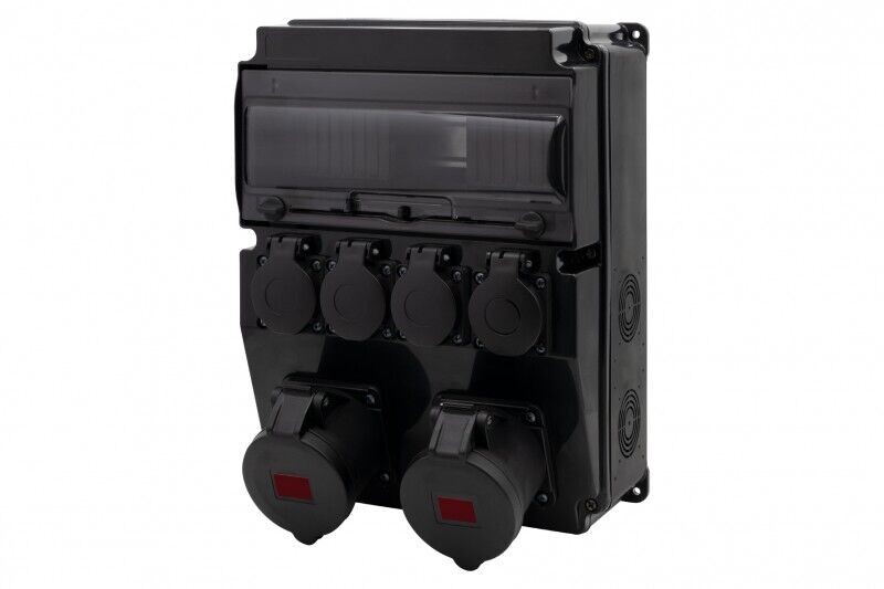 Zásuvková rozvodnica CAJA 12M SCENIC F3.2686 16A/5p , 32A/5p, 4x230V čierna