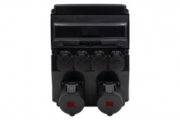 Zásuvková rozvodnica CAJA 12M SCENIC F3.2686 16A/5p , 32A/5p, 4x230V čierna