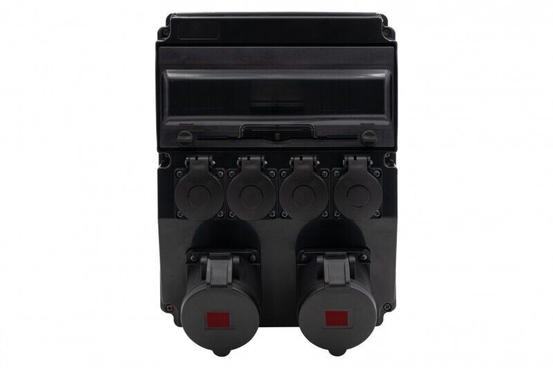 Zásuvková rozvodnica CAJA 12M SCENIC F3.2686 16A/5p , 32A/5p, 4x230V čierna