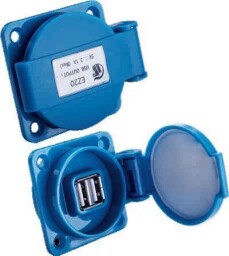 Vstavaná panelová zásuvka EZ20 2XUSB 2,1A (D255R)