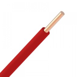 Vodič pevný H05V-U 1x0,75 mm² červená 500V (CY) kruhy 100mt.