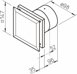 Ventilátor Helios MiniVent M1/100 