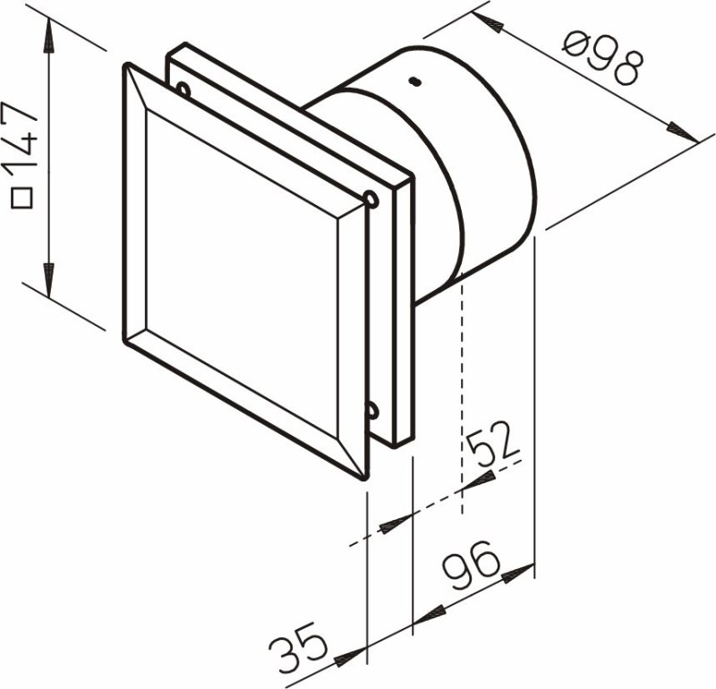 Ventilátor Helios MiniVent M1/100 