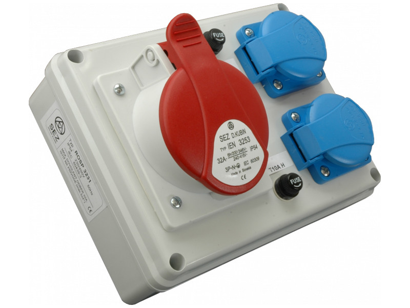 Zásuvková rozvodnica - ROSP 3231 - 1x32A/400V/5p + 2x16A/250V (10010526.00)