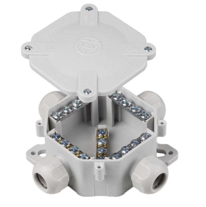 Krabica rozvodná 6455-11 5.P/2 ACIDUR 3 sivá (10012826.00)