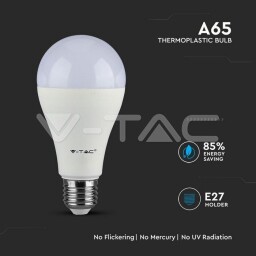 V-TAC LED žiarovka A65 15W E27 3000K (159) VT-215