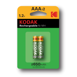 Batéria Kodak NiMH 650mAh AAA nabíjatelná 2ks/bal.