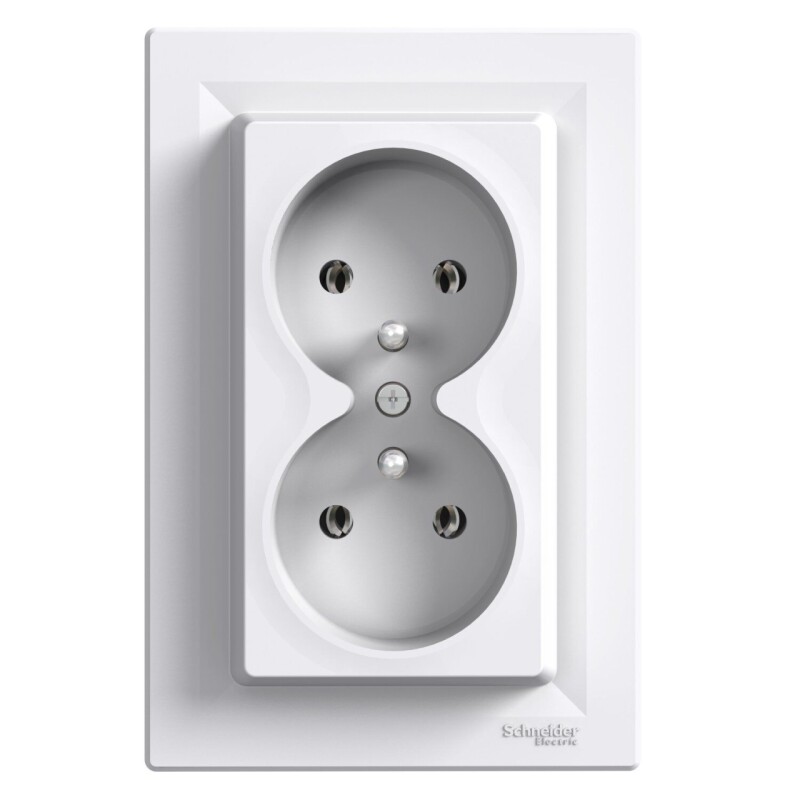 Asfora - EPH9800221 - 2-zásuvka 2x2P+E 16A/250V , PL , biela