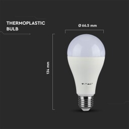 V-TAC LED žiarovka E27 15W (=100W) A65 1350lm 3000K (7300) VT-2117 2ks/balenie