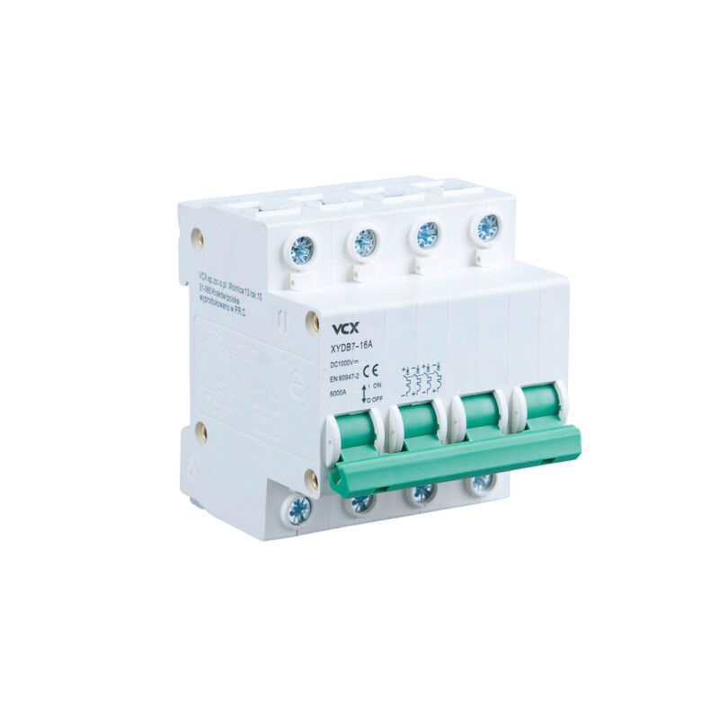 Istič XYDB7 4P DC C 32A ,1000V DC 6kA