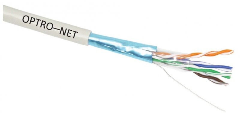 Dátový kábel Cat.5E FTP PVC SOL AWG24 Eca GY drôt 49352 -- meraný --