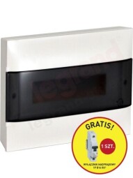 Rozvádzač 135431P PRACTIBOX S 1x12 povrchový 12M plast. dymové dvere - PROMO 1x ISTIČ RX3 B16/1 GRÁTIS