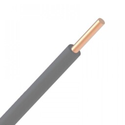 Vodič pevný H07V-U 1x1,5 mm² sivý 750V (CY) kruhy 100mt.