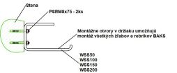 WSS100 720210 držiak žlabu nástenný / stropný