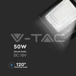 LED Reflektor 4200lm 4000K s 50W solárnym panelom (8578) VT-300W