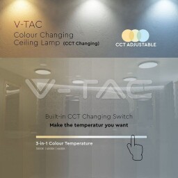 V-TAC LED svietidlo 12W 3v1 CCT 720lm MILKY-mliečny kryt (7603) VT-8412
