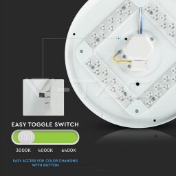 V-TAC LED svietidlo 12W 3v1 CCT 720lm MILKY-mliečny kryt (7603) VT-8412