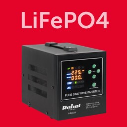 Záložný zdroj Rebel POWER-500-LFP4 500VA/300W 12VDC/230VAC čistý sínus