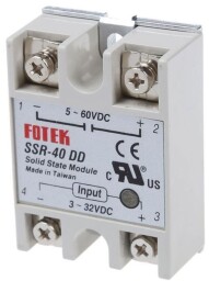 Bezkontaktné relé SSR-40DD , 3-32Vdc / 5-200Vdc 40A (L670G)